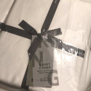 WEST ELM Duvet Cover **NEW** KING/CalKing White